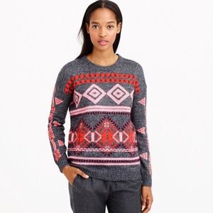 J. Crew Abstract Fairisle Sweater